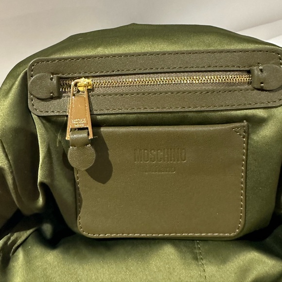 Moschino Studded Logo Backpack Quilted Nylon - Picture 14 of 16